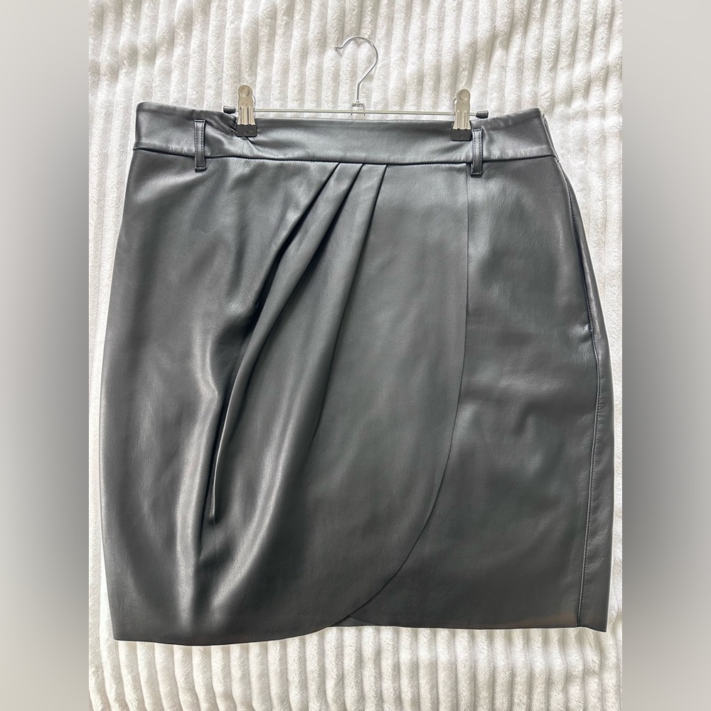 Express | Pleather Black Tulip Skirt